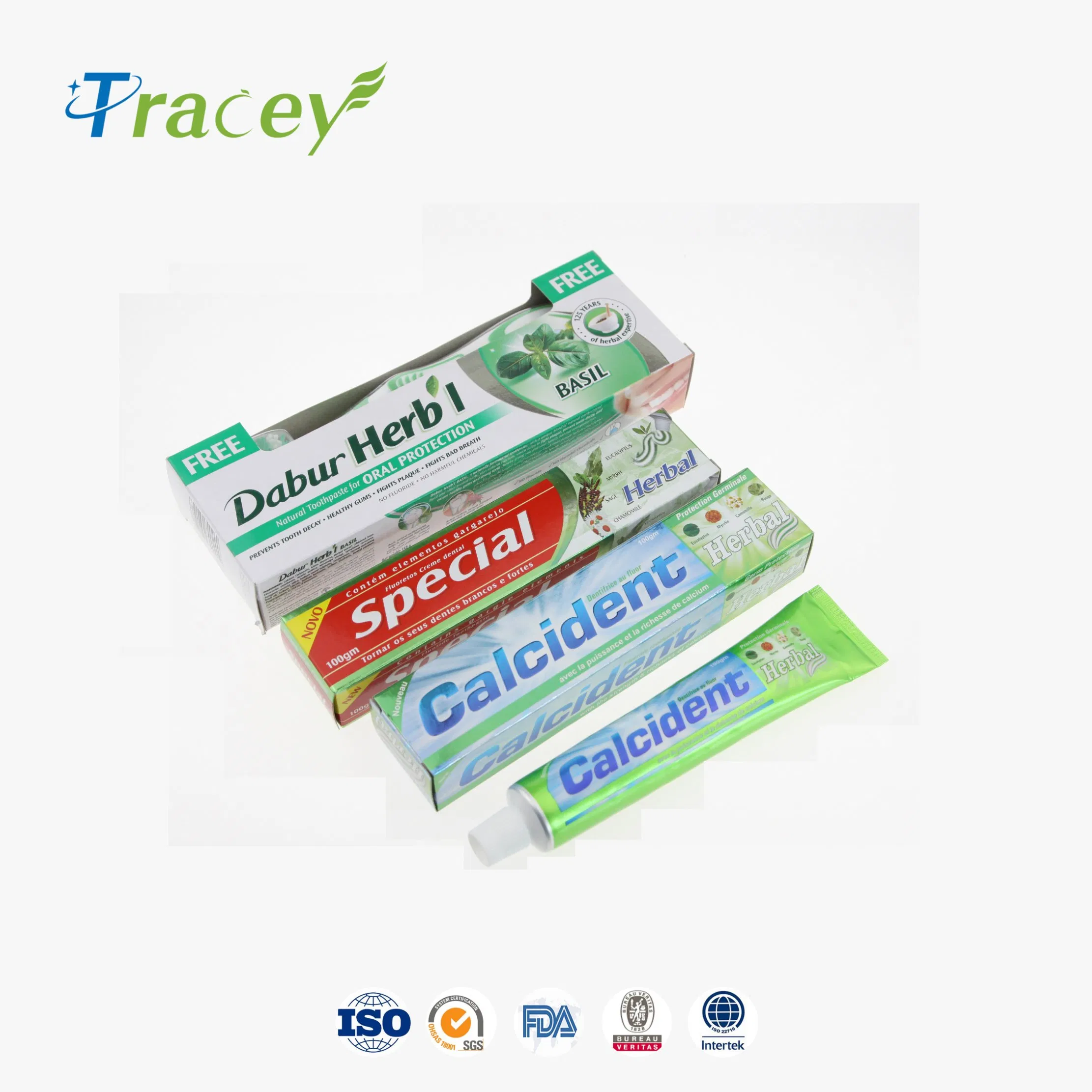 Green Gel Color Triple Color Toothpaste Herbal Green Mint Pasta Dental Dentifrice Factory
