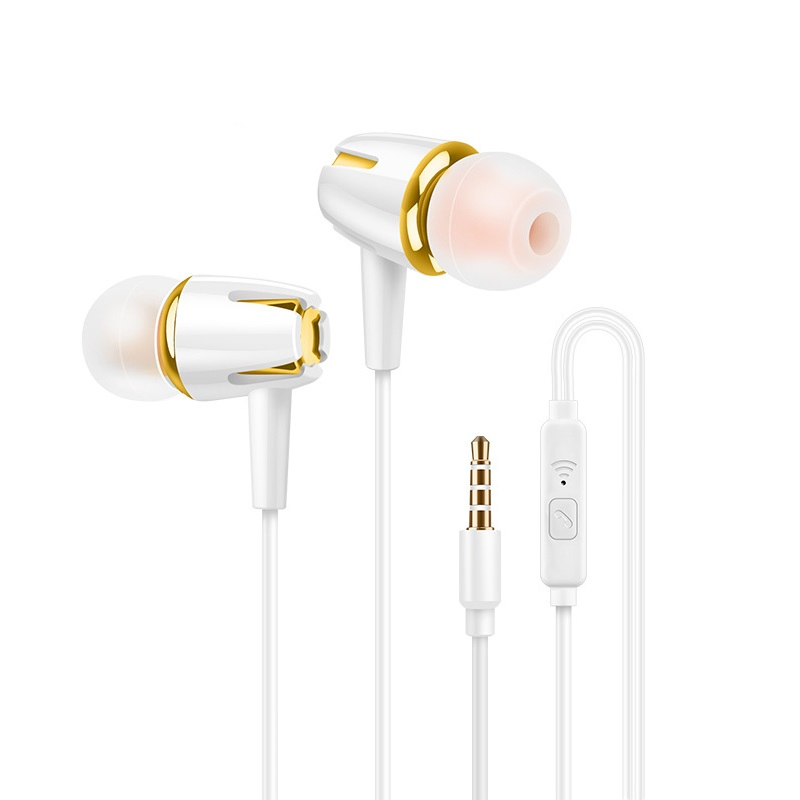 Mobile Phone Wired Earphone White Black Earphone