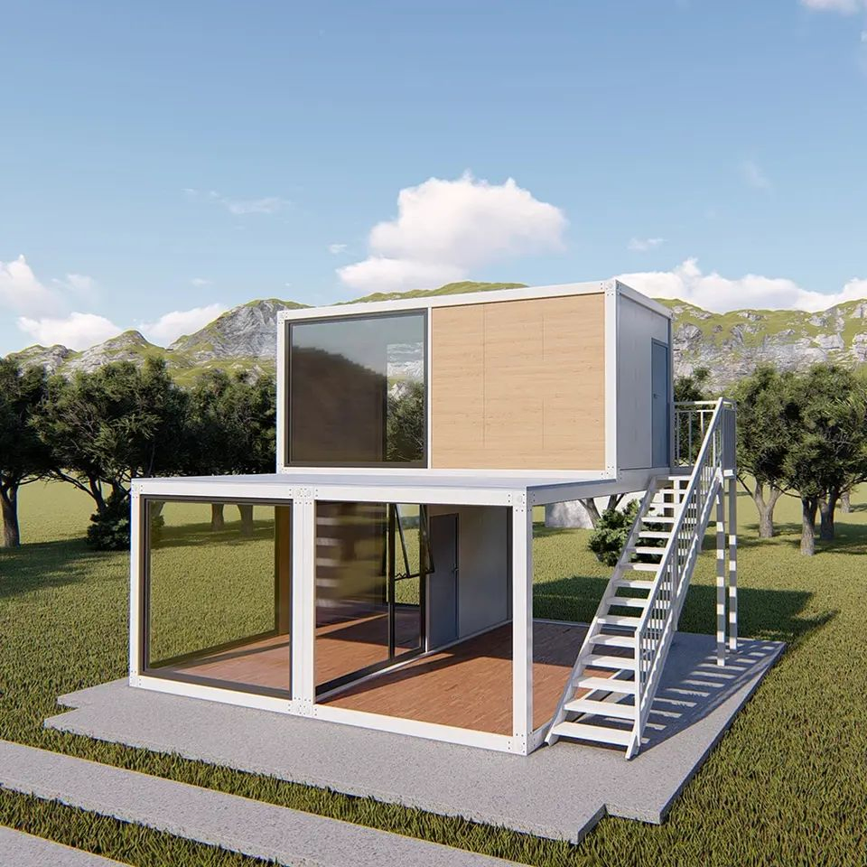 High Quality Quick Installation Detachable Container House Prefab Luxury portable Tiny Custominzed Container House with Garage for Sale
