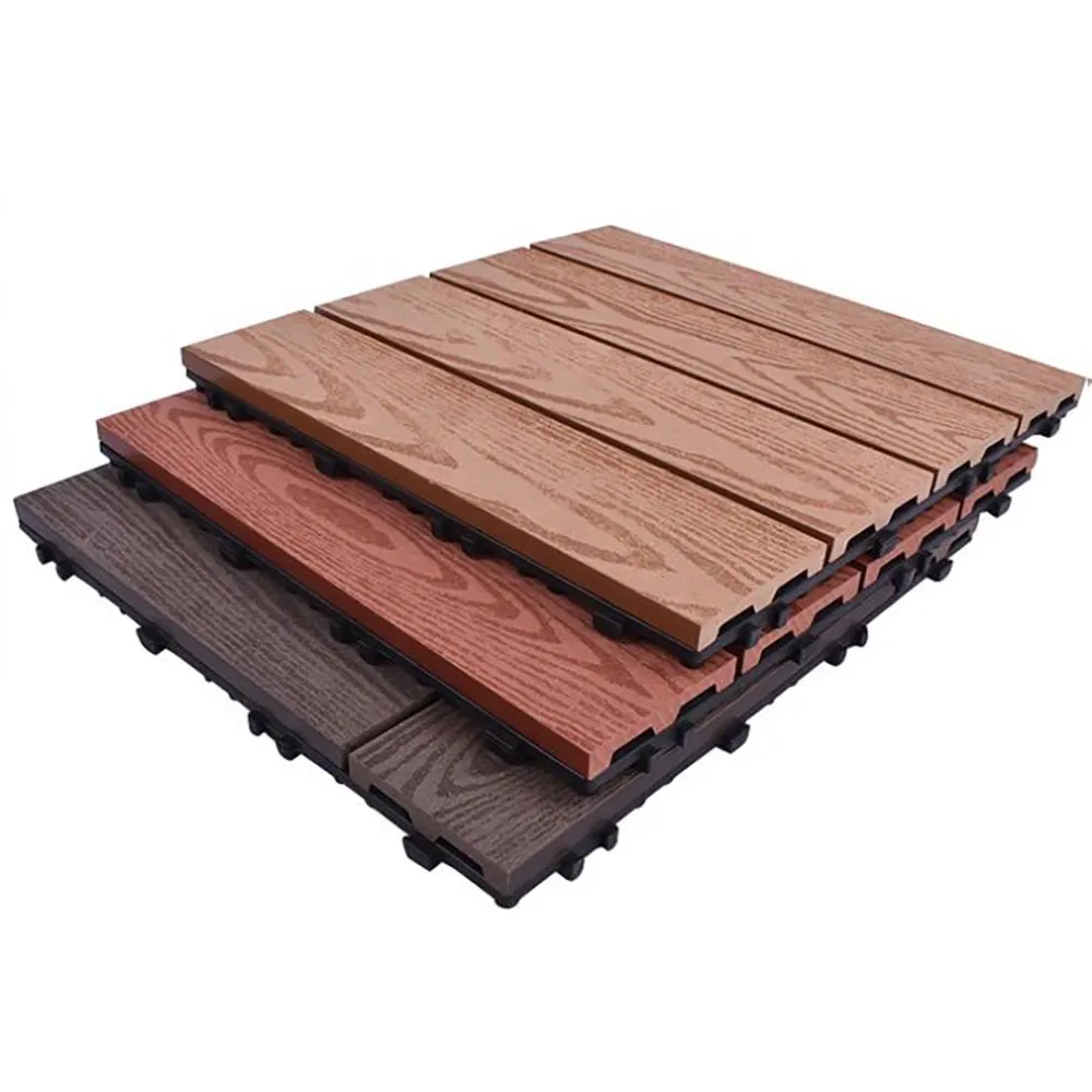 Waterproof Interlocking Composite Deck Tiles Square Living Outdoor WPC Floor Decking