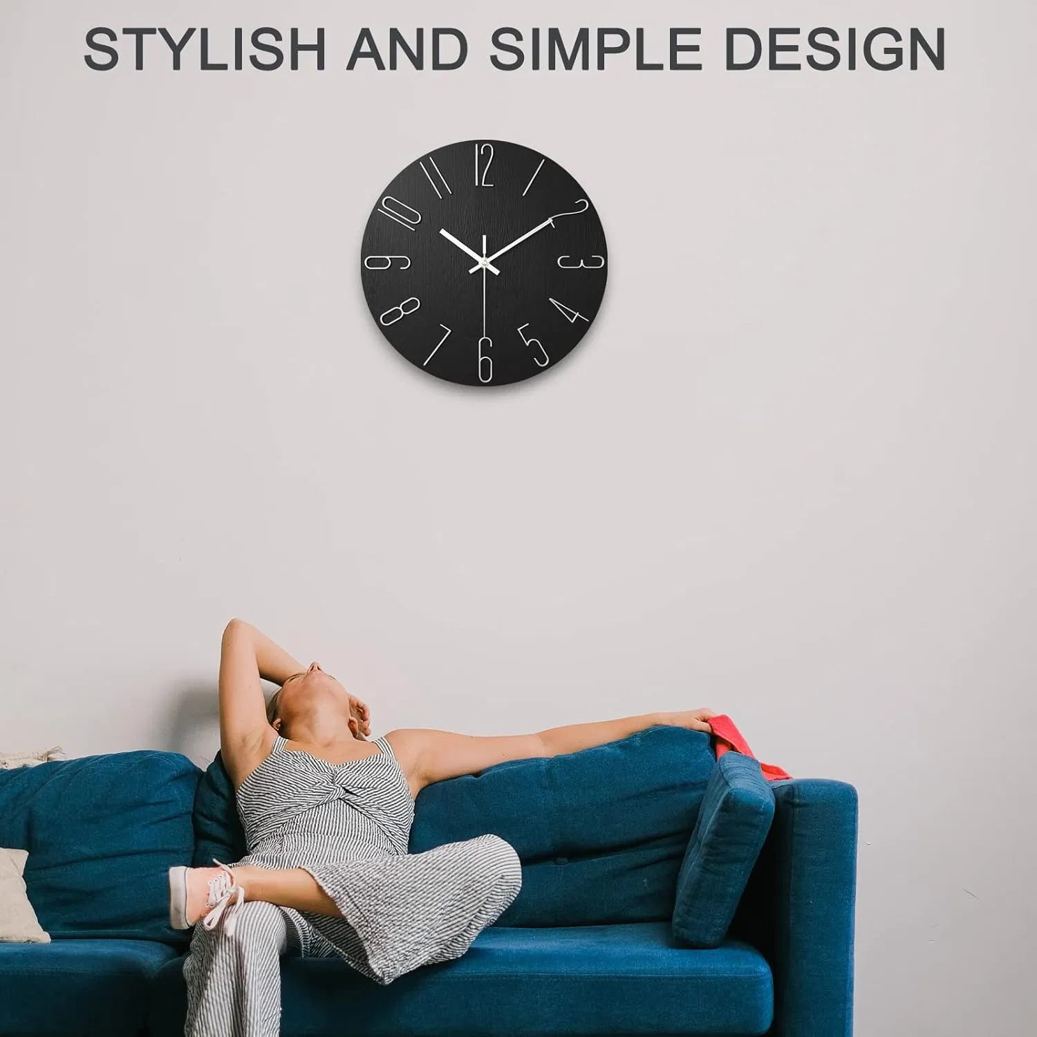 12 Inch Preciser Modern Style Wall Clock Silent Non Ticking