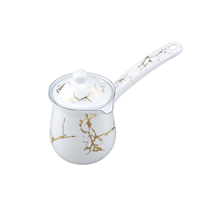 Manufacture Enamel Tableware Household Enamel Coffee Warmer Coffee Pot Teapot Milk Pot Warmer Mug with Enamel Handle