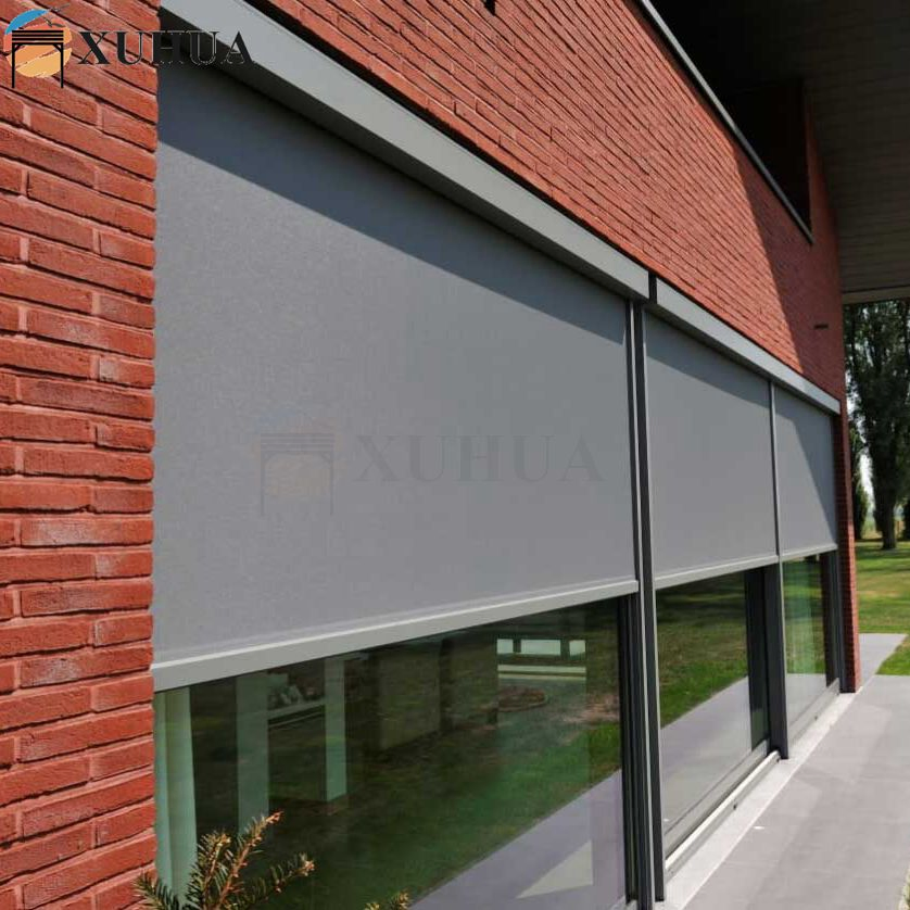 Xuhua Customized Windproof Waterproof Horizontal Screen Eco-Friendly Zip Track Zipper Outdoor Blinds