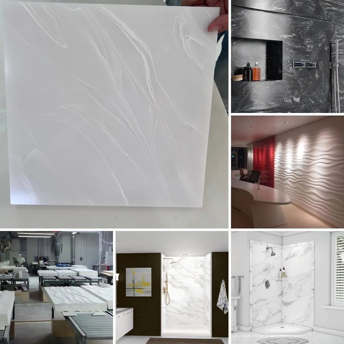 Wholesale Price Solid Surface for Wall Sheet Wall Decoration Wall Cladding Shower Wall Panel Exterior Interior Wall Panel Corian Acrylic Solid Surface Sheets