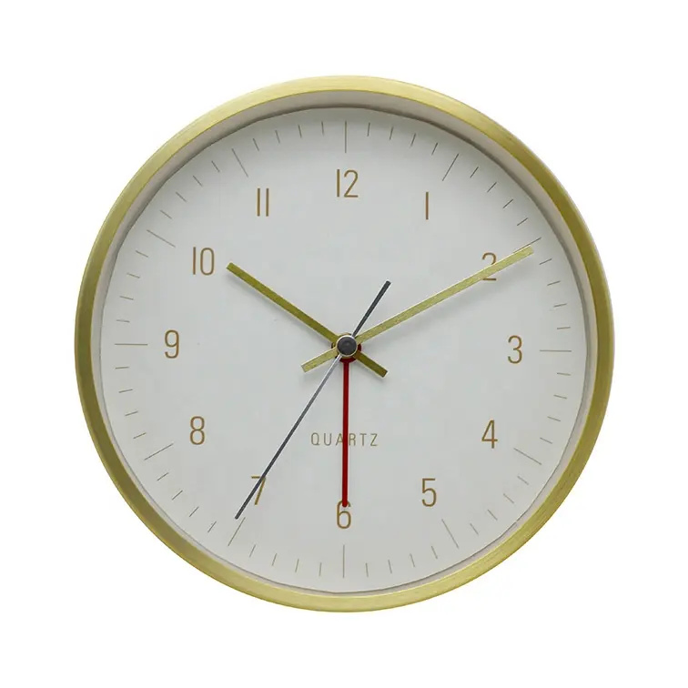 6 Inch Small Metal Alarm Clock Home Decor Rose Gold Metal Table Clock Battery Style Round Table Alarm Clock