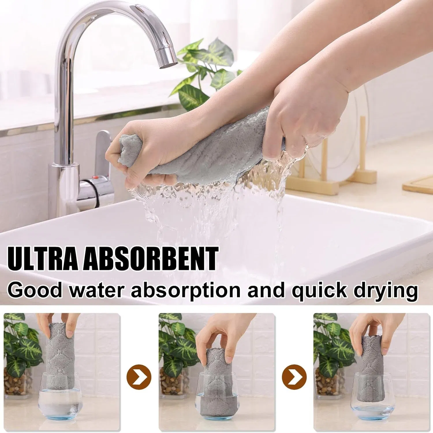 Microfiber Super Clean Cheap Edgeless Kitchen Cloth