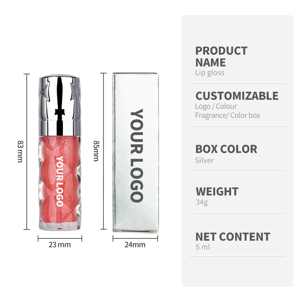 Luxury Charming Vegan Plumping Lip Gloss Hydrating Glossy Lip Makeup High Shiny Lip Gloss