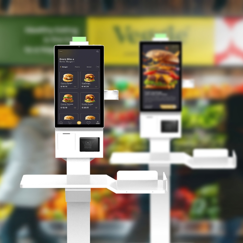 Suntek 27-Inch Coffee Ordering Machine Free Sdk Self Service Payment Kiosk in Supermarket Restaurant