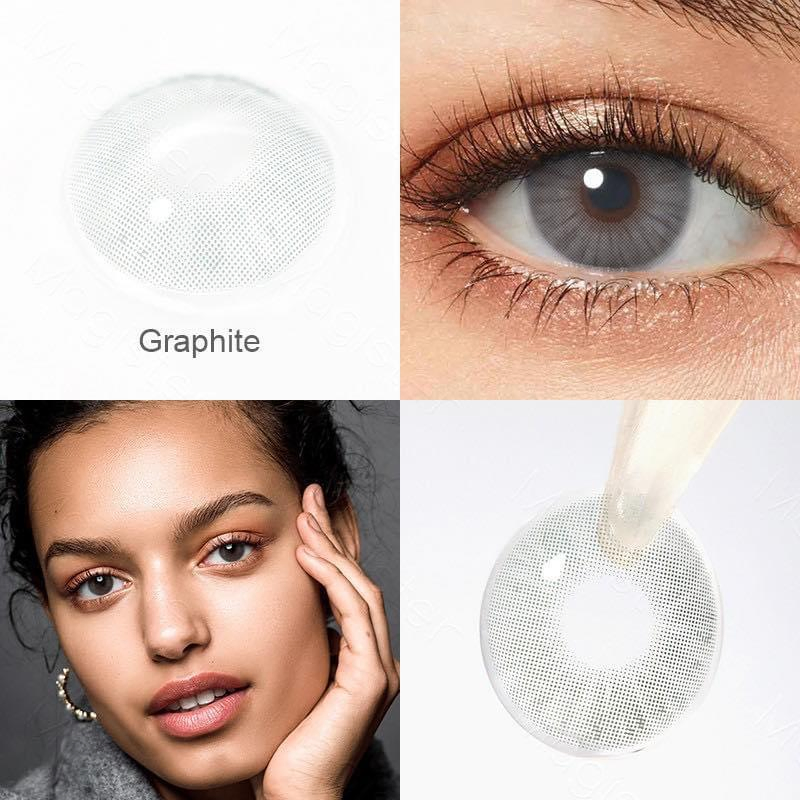 Hidrocor Graphite Gray Prescription Colored Contact Lenses New Look Color Contact Lens Beautiful Style Wholesale Yearly Disposable Colored Eye Contact Lenses