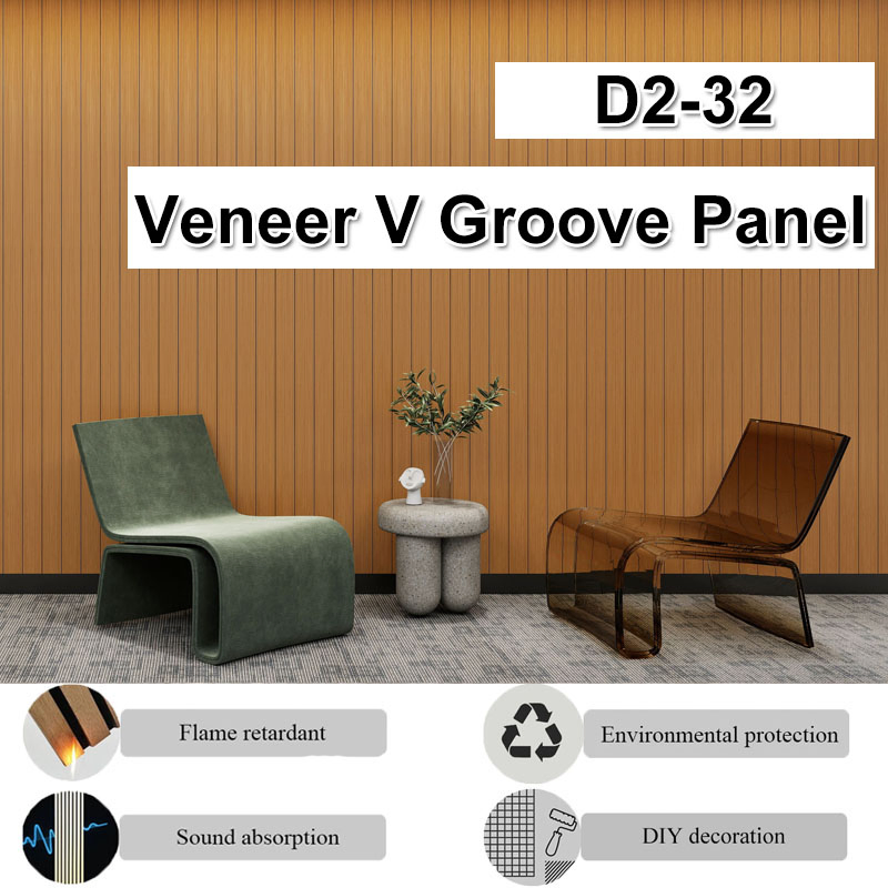 Premium Manufacturer Supply Custom Size Natural Wood V Groove Acoustic Panels for Office Wall Decoration