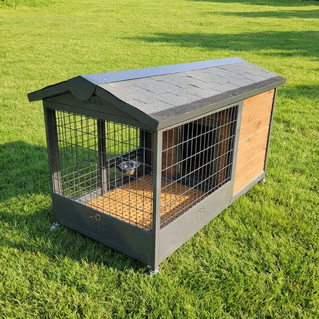 Modern Windproof Dog House with Waterproof Roof and Ventilated Cabin Window