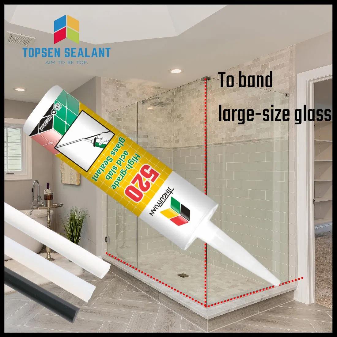 High Quality Large Size Glass Acetic Silicone Adhesive Sealant