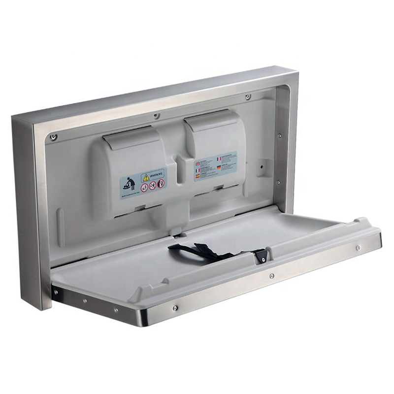 Baby Changing Station Standard Wall Mounted Ss Stainless Steel Baby Changing Station K8002A Recessed to The Wall