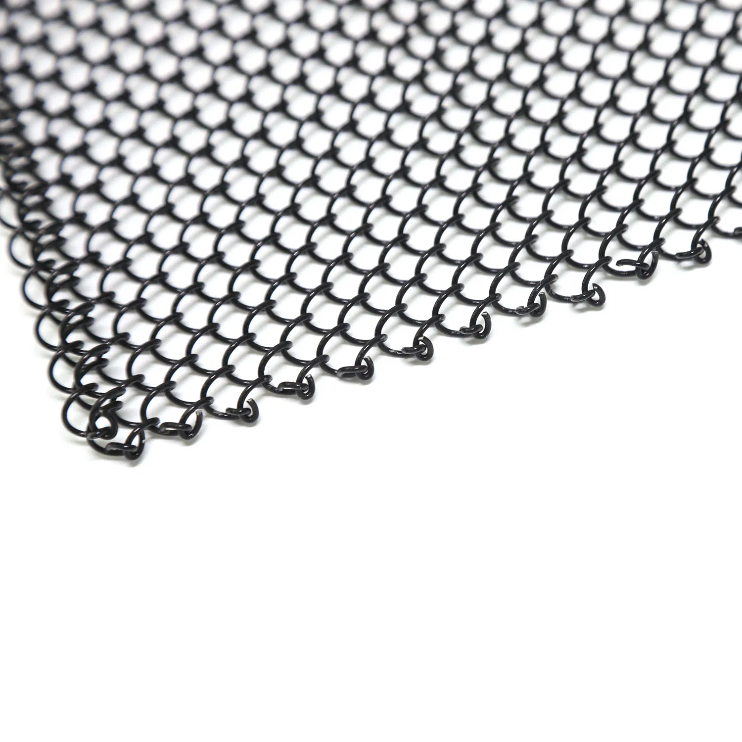 Chic Grey Wire Mesh Coil Curtain for Sophisticated Interior Designs