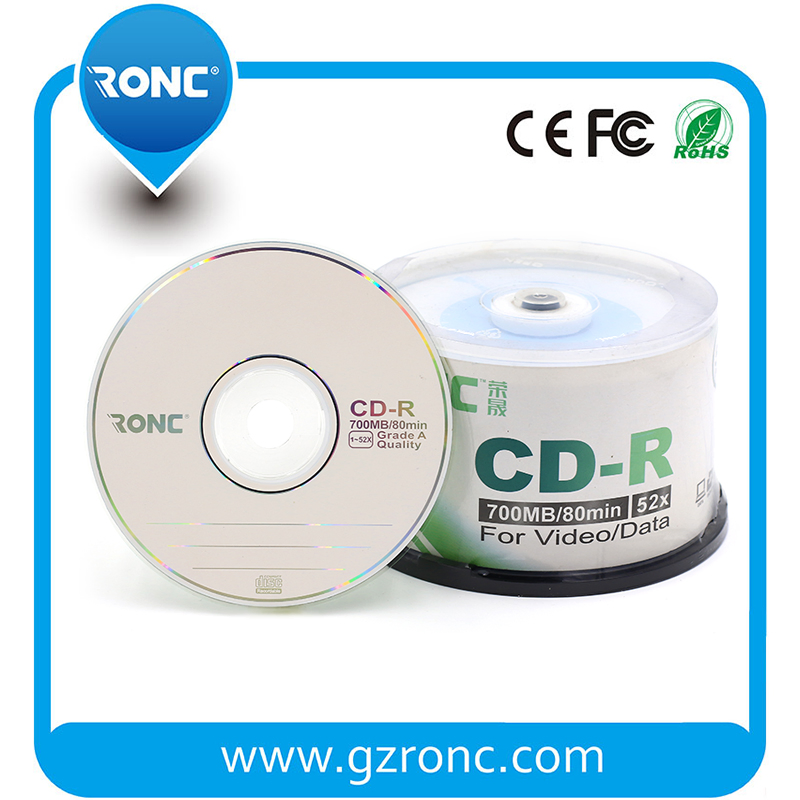 Чистые CD-R диски для струйной печати 700МБ 52x