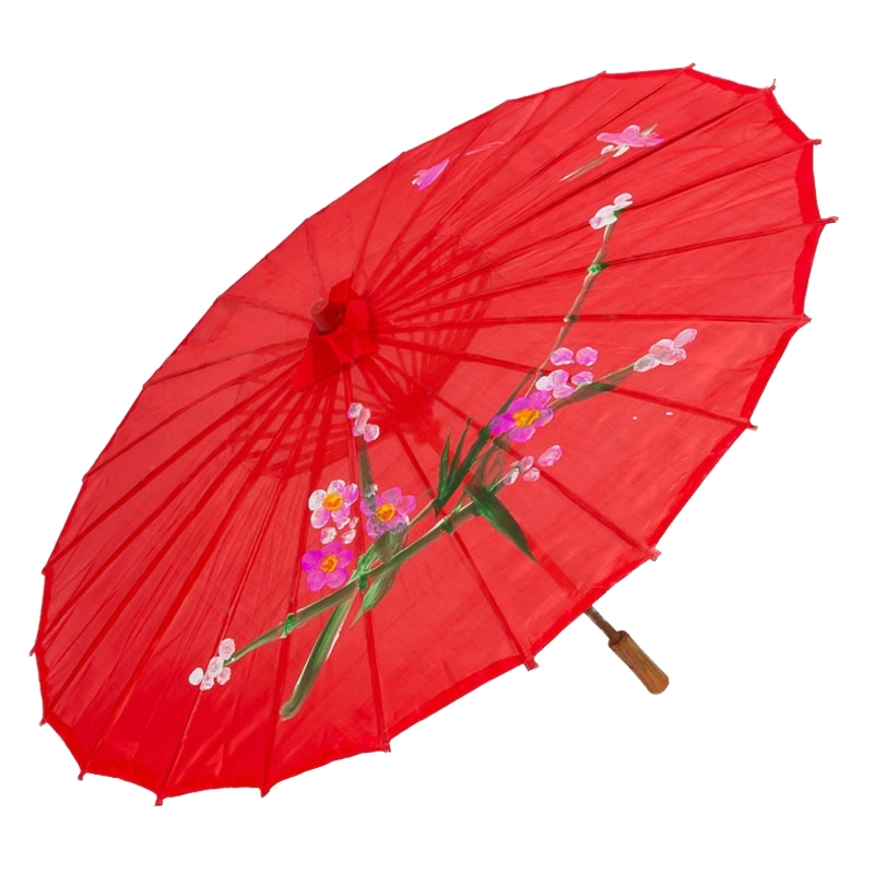 Зонт-трость с канадским флагом из масляной бумаги