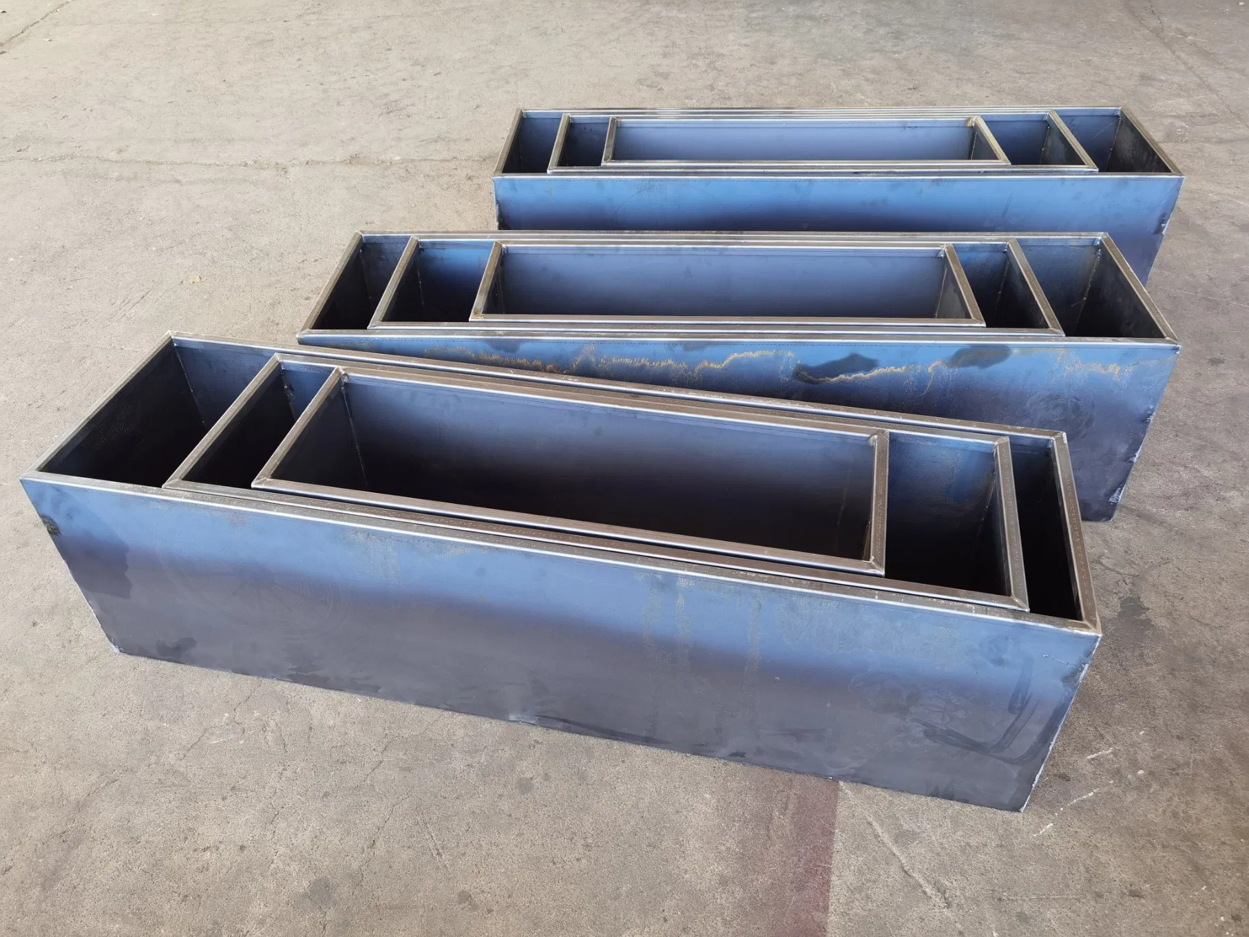 Квадратный уличный цветочный горшок из кортеновской стали