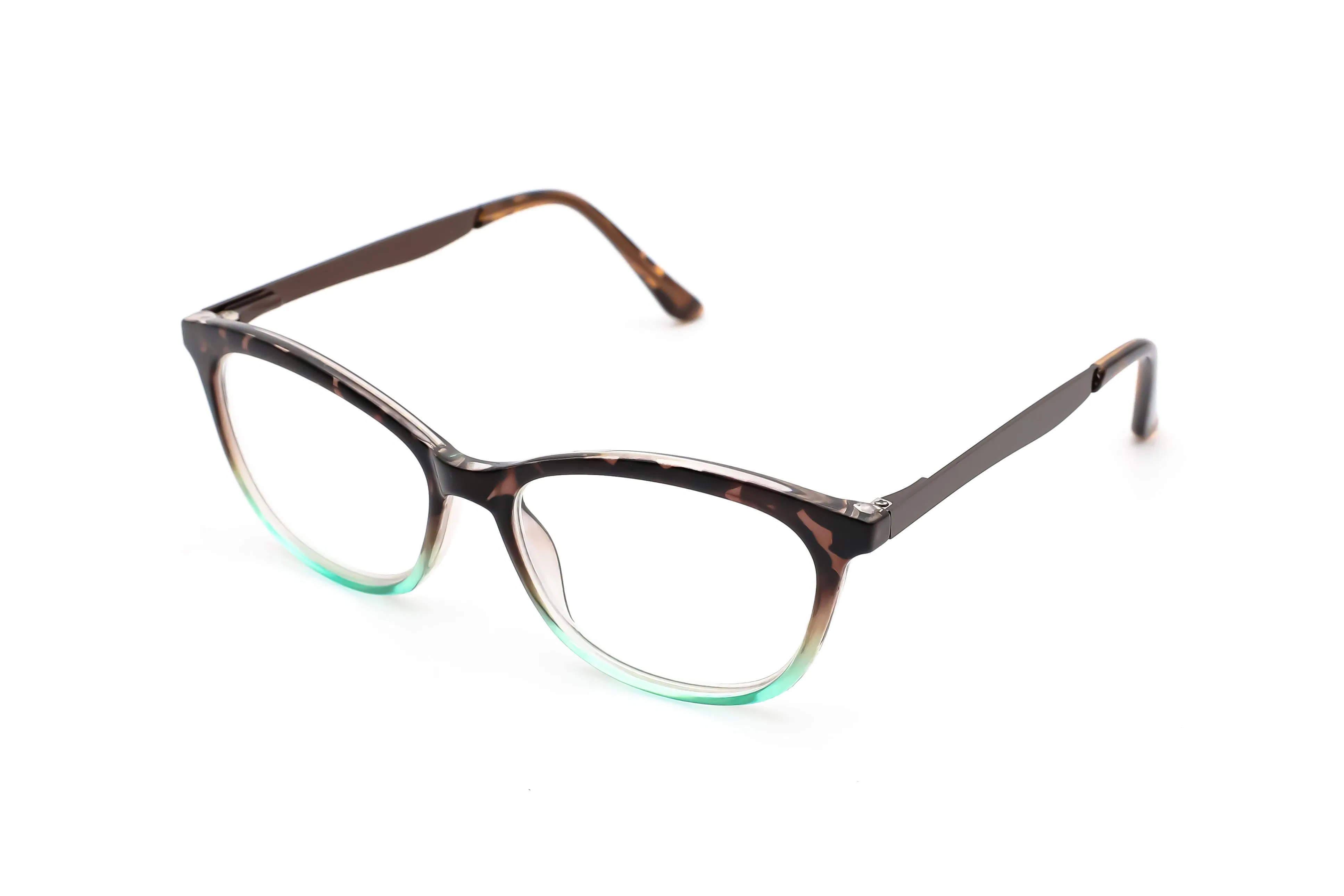Stylish Leopard Print Reading Glasses with Metal Legs