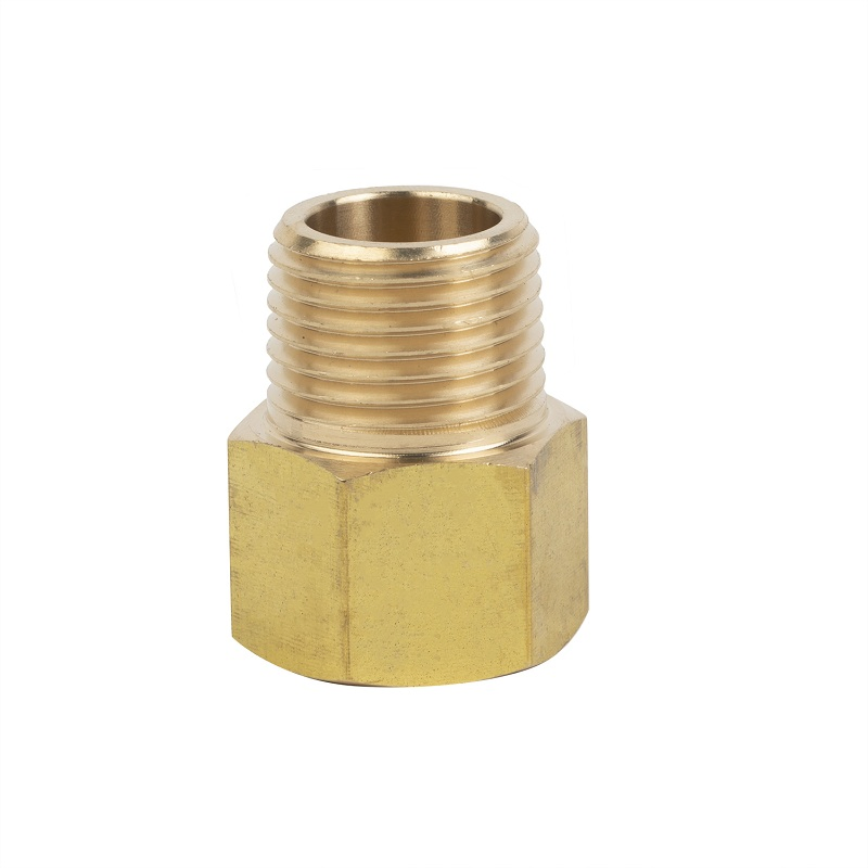 Brass Male to Female Thread Hexagonal Nipple for Plumbing Pipe Fittings