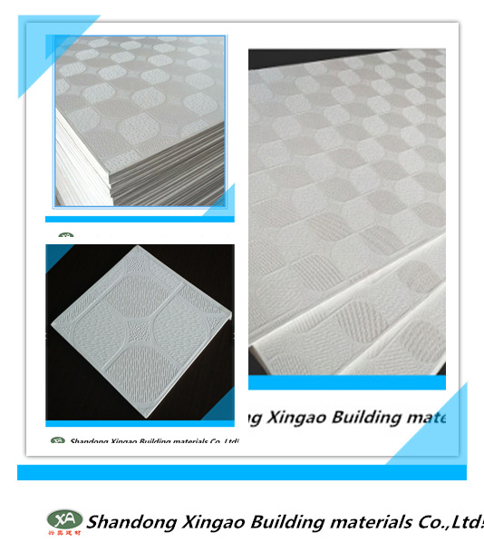 603X603X7 PVC Laminated Gypsum Ceiling with Accessories