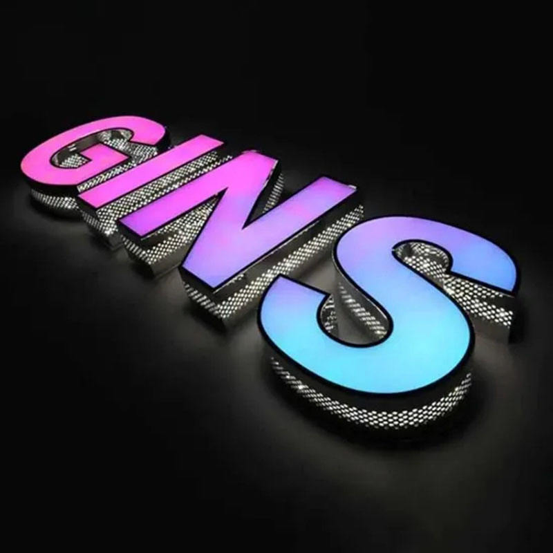 Custom 3D LED Infinite Mirror Letters Advertising Sign Luminous Acrylic Channel Letter