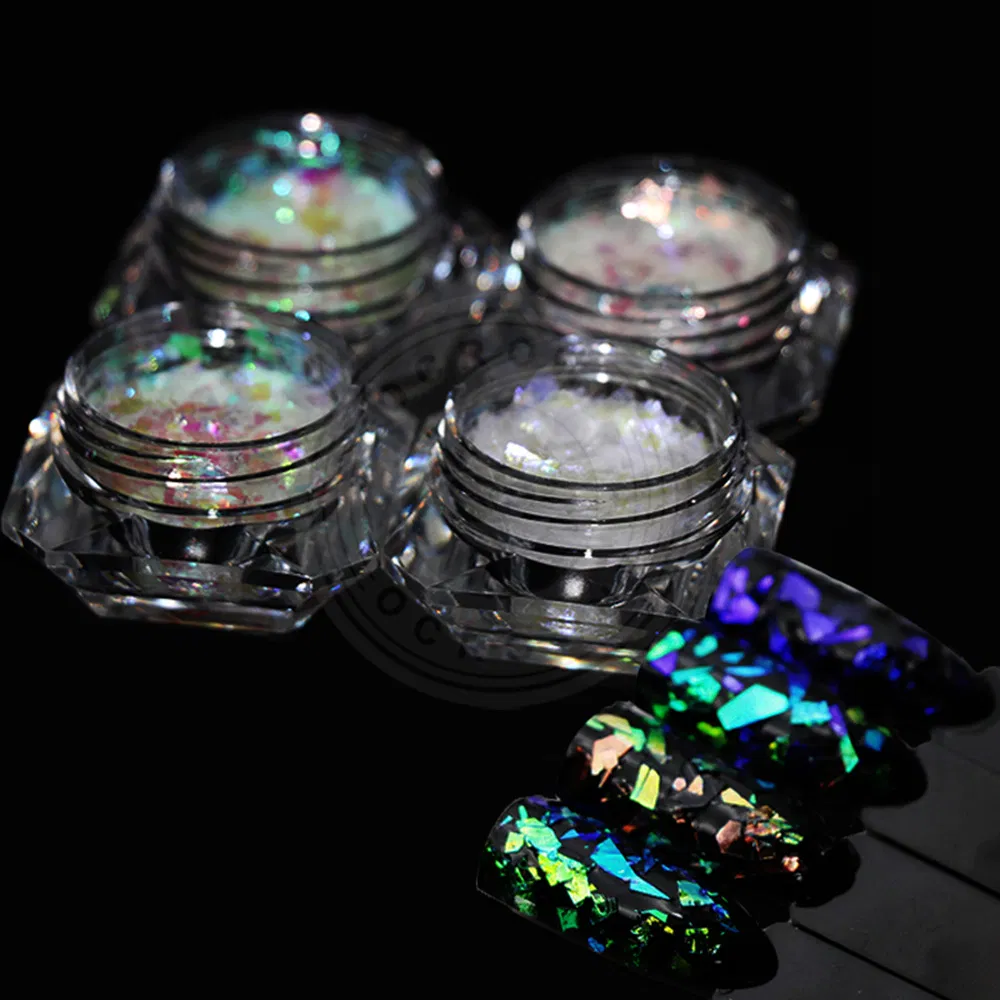 3D Nail Art Glitters Glass Chameleon Flakes Shimmer Sequins Decorations