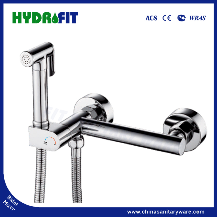 Manufacture Brass Toilet Shattaf Sprayer Douche Kit Faucet Mixer Angel Valve Toilet Bidet Set