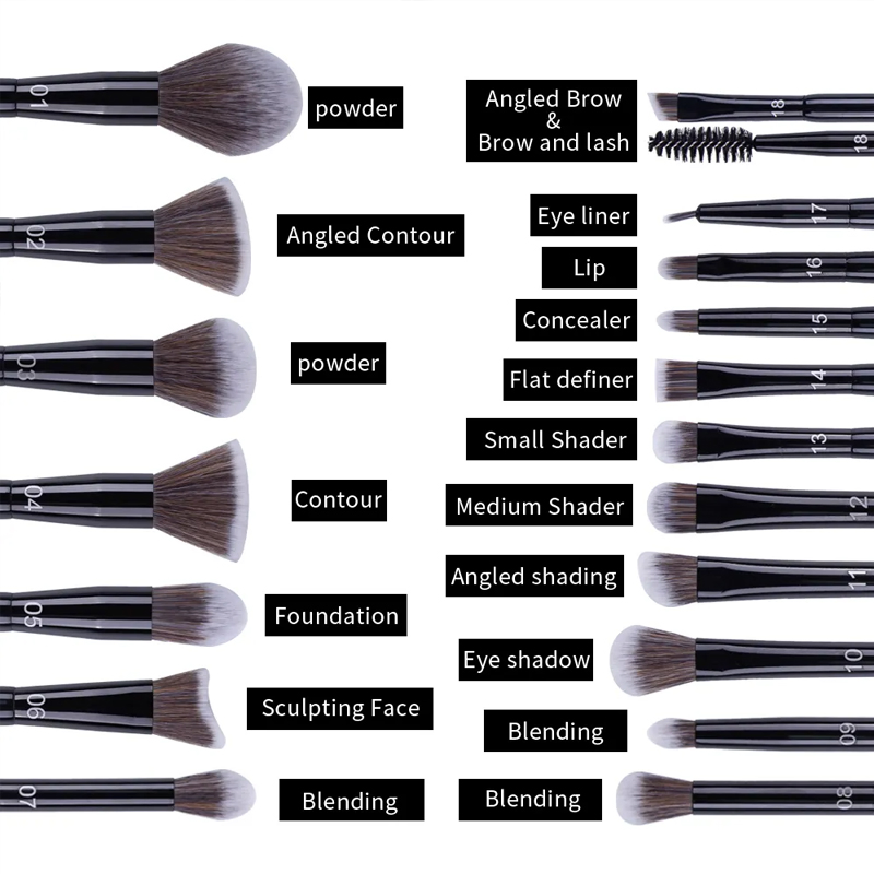 18PCS Factory Wholesale High Quality Foundation Brush Beauty Products Cosmetic Makeup Brush