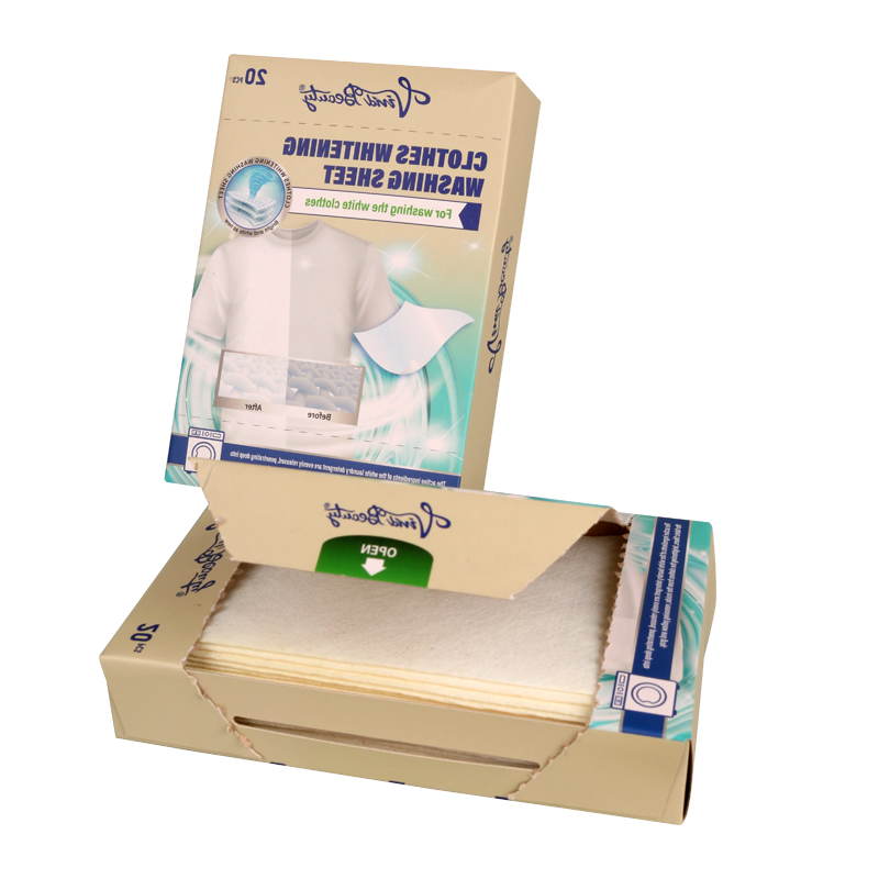 Eco-Friendly Square Laundry Whitening Detergent Sheets with Customised Packaging