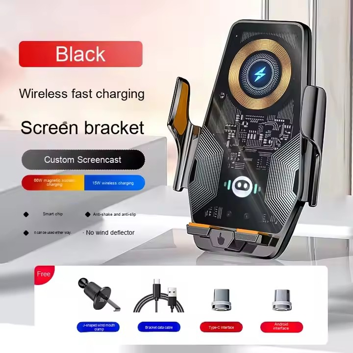 Car Wireless Charger Mobile Phone Holder Induction Lock Car Navigation Car Holder