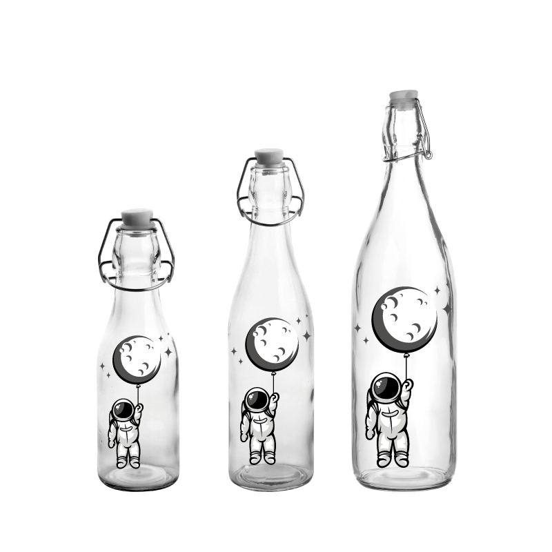 Customized High Quality Garbo Decal Glass Oil Bottles 250ml Can for Kitchenware and Tableware