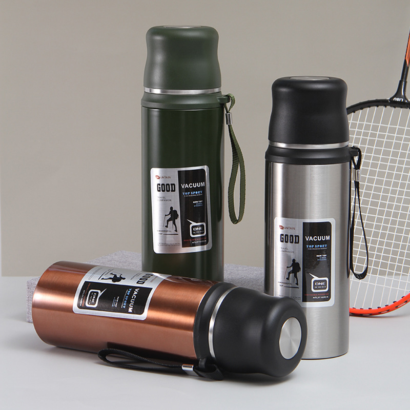 500ml Gift Set Vacuum Flask with Drinking Cup Stainless Steel Thermoes Leak Proof BPA-Free Double Wall Water Bottle