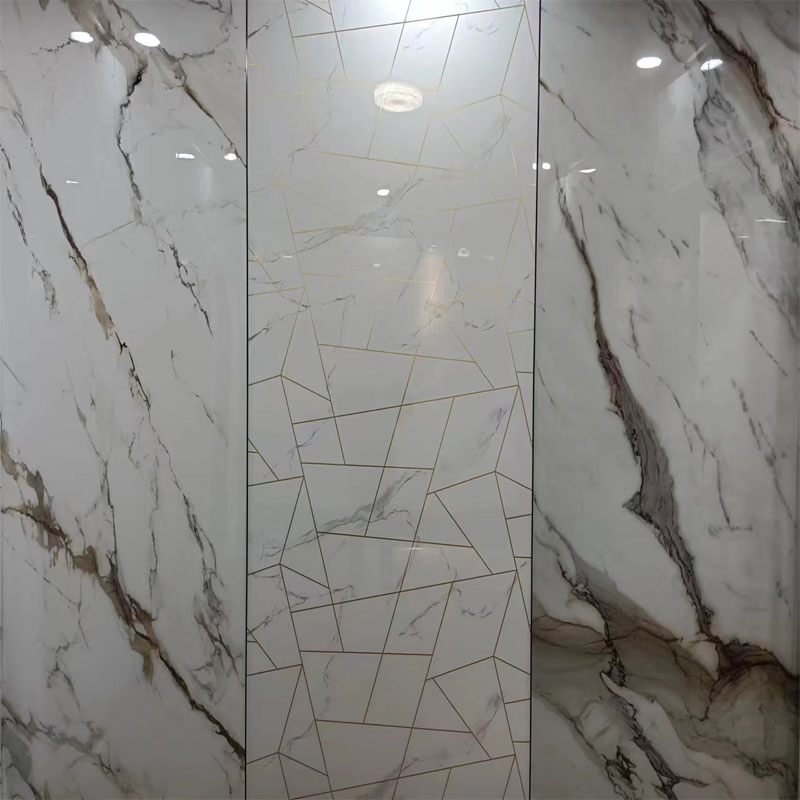 UV Plastic Faux Stone Spc Marmol PVC Marble Sheet Wall Panel