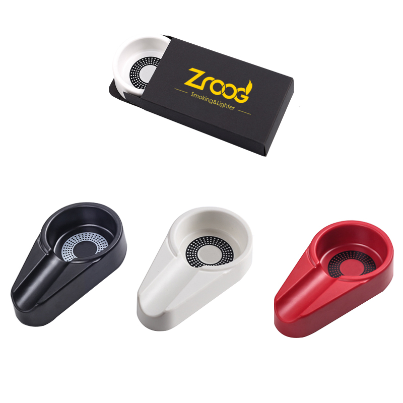 Travel Ceramic Ashtray for Cigars Outdoor Smokng Accessoires