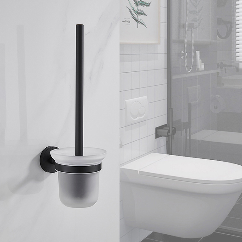 Настенный держатель для ершика из нержавеющей стали и стекла