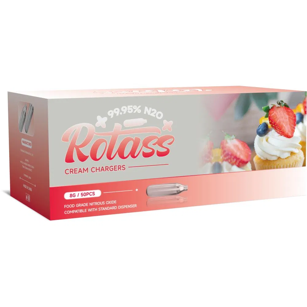 8 Gram Factory Direct Rotass N2o Gas Cartirdge Whip Cream Charger Canister