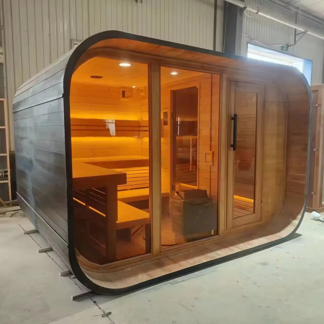 Modern Design Wooden Outdoor Sauna Red Cedar Traditional Steam Sauna Room