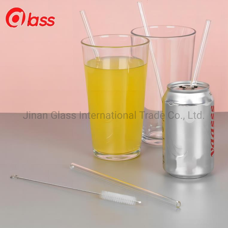 Wine Glass with Straw Can Glass with Lid and Straw Beer Glass Can with Bamboo Lid and Straw