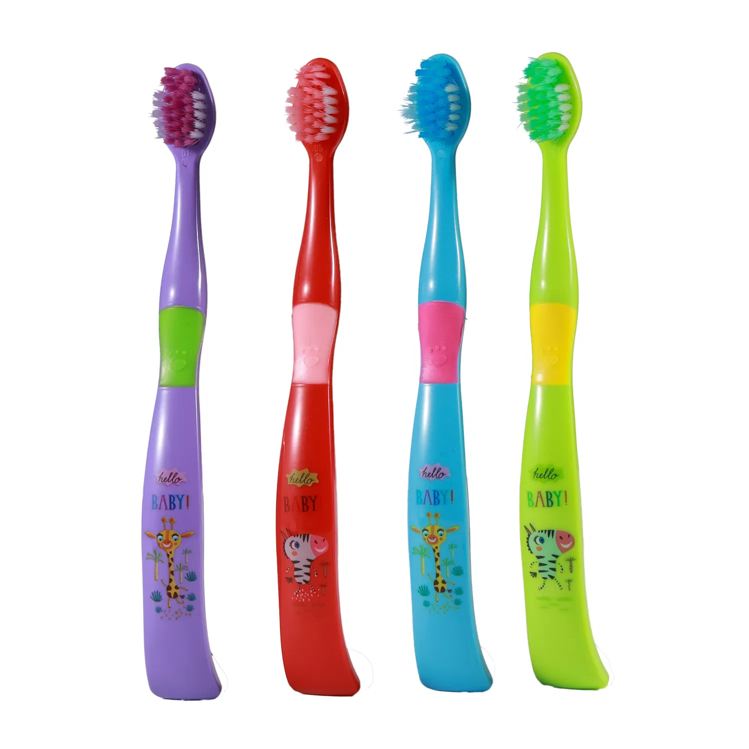PP TPE Handle DuPont Tynex Bristles Printing Cartoon Child Kids Toothbrush