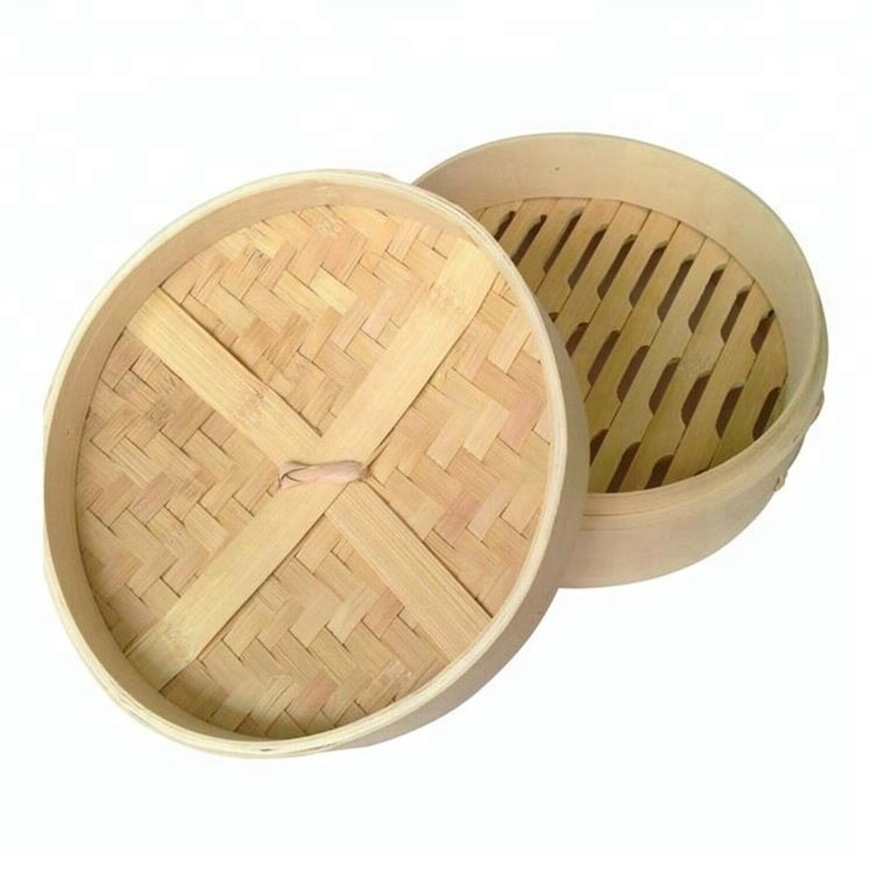 Бамбуковая пароварка 10 дюймов, 4 уровня