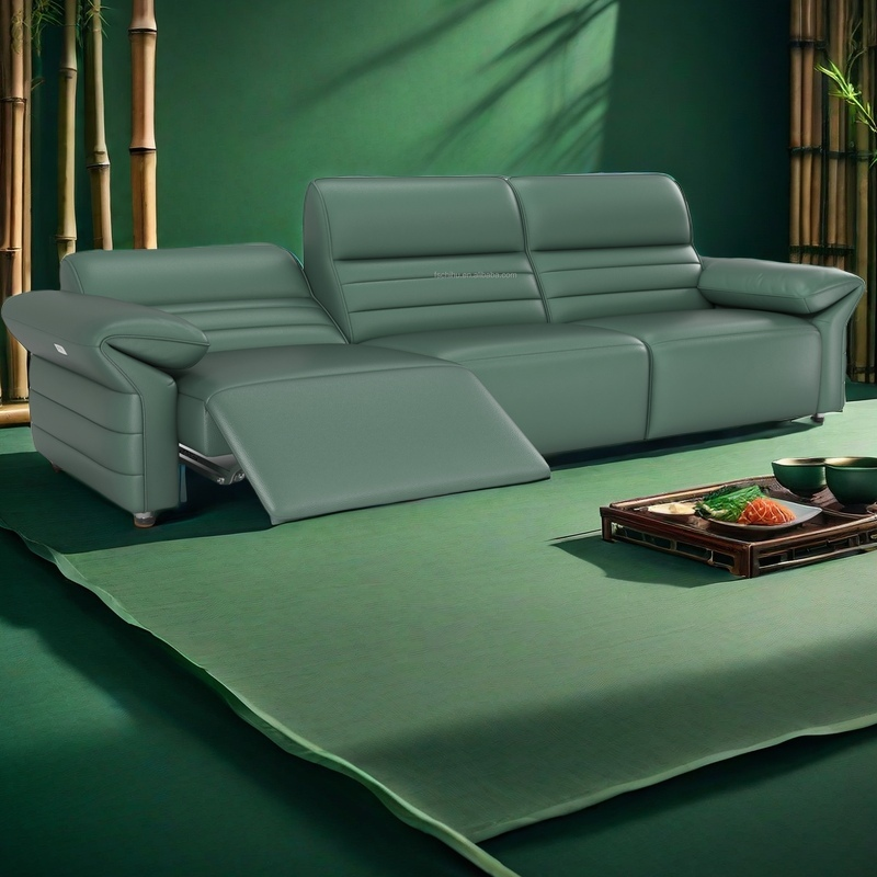 Диван-кровать кожаный 3-местный электрический пульт управления