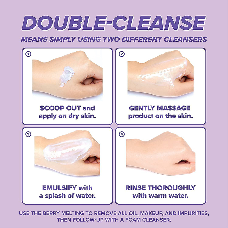 Private Label OEM Skincare Blueberry Extract Cleansing Deep Cleansing Makeup Remover Balm