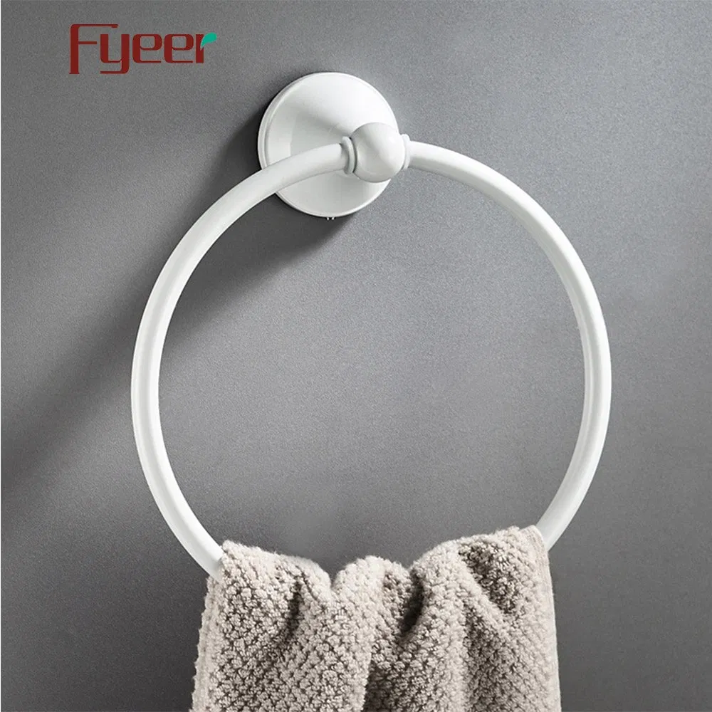 Латунное кольцо для полотенец Fyeer White Brass
