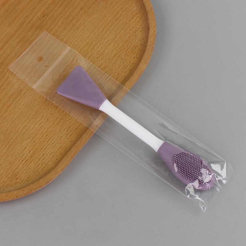 Hot Selling Makeup Dual-Headed Silicone Beauty Tool Shovel-Shaped Mask Brush Clay Mask Applicator Facial Cleansing Brush & Mask Mixing Brush