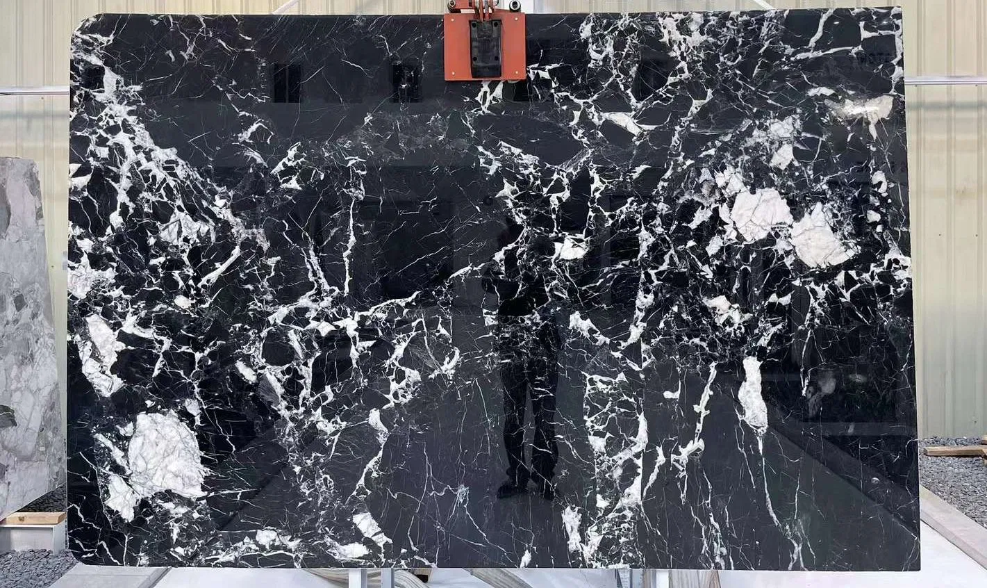 France Black Big Slab for Interior Polished Flooring