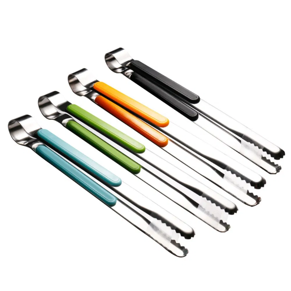 Cooking Tong Stainless Steel Food Clamp Antiskid Barbecue Salad Tool Mi25745