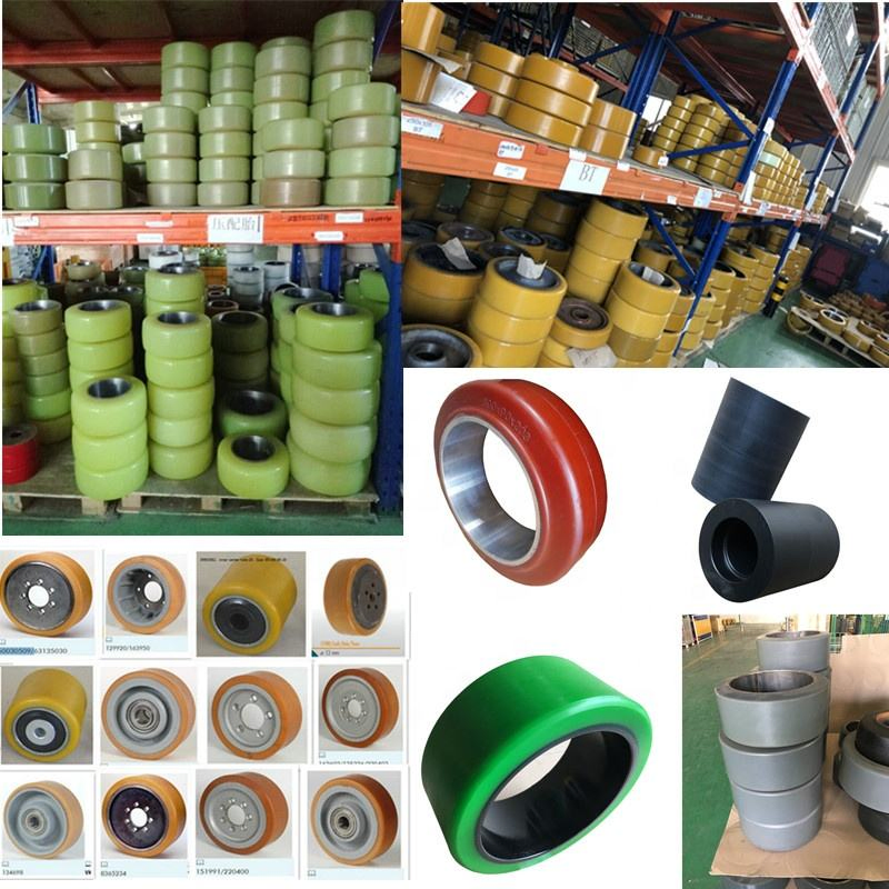 Front Jack Pallet Wheel Size 70X80 Polyurethane Wheel 70*80 Electric Forklift Solid Load Tire
