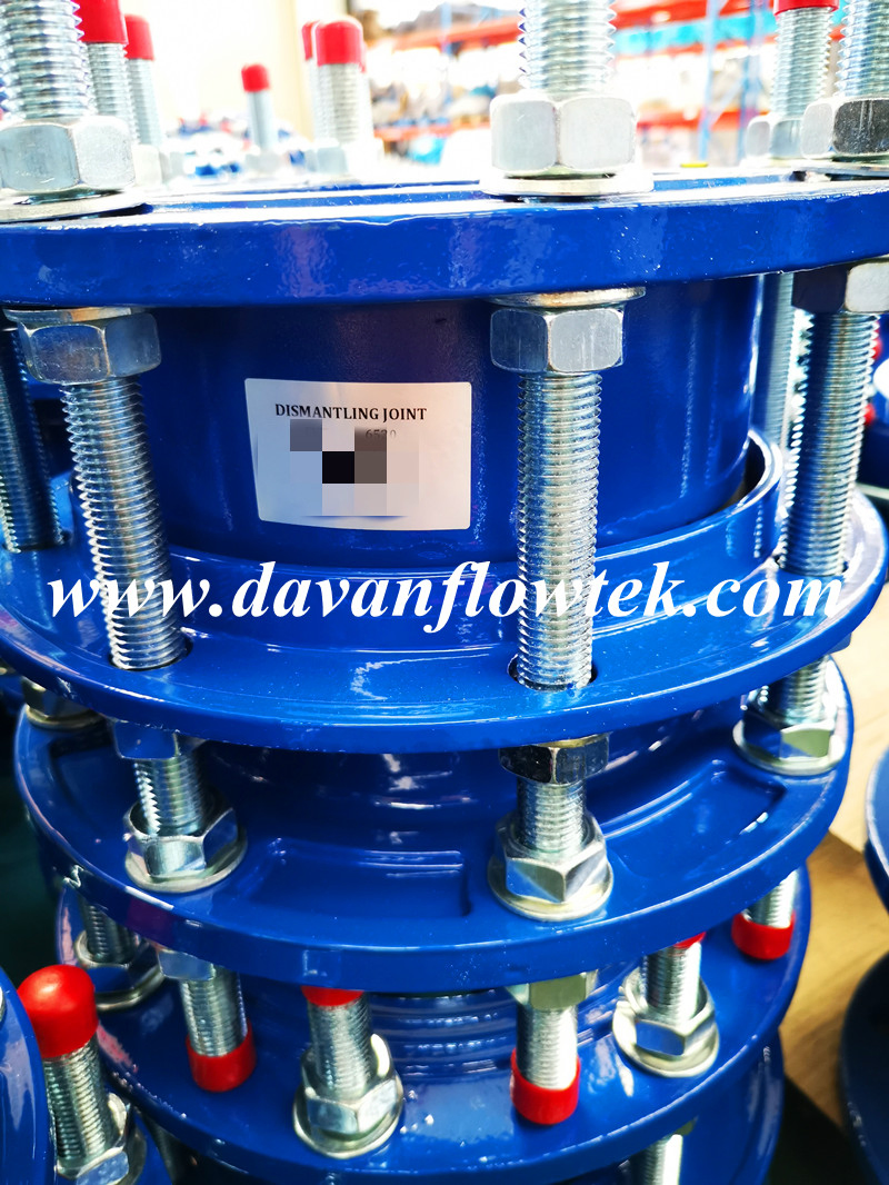 DN80 Pn16 Pipe Fitting Ductile Iron Ggg50 Carbon Steel Dismantling Joint Flanged Pipe Coupling Epoxy Coated Pipe Joint Water China Factory Dismantling Joint