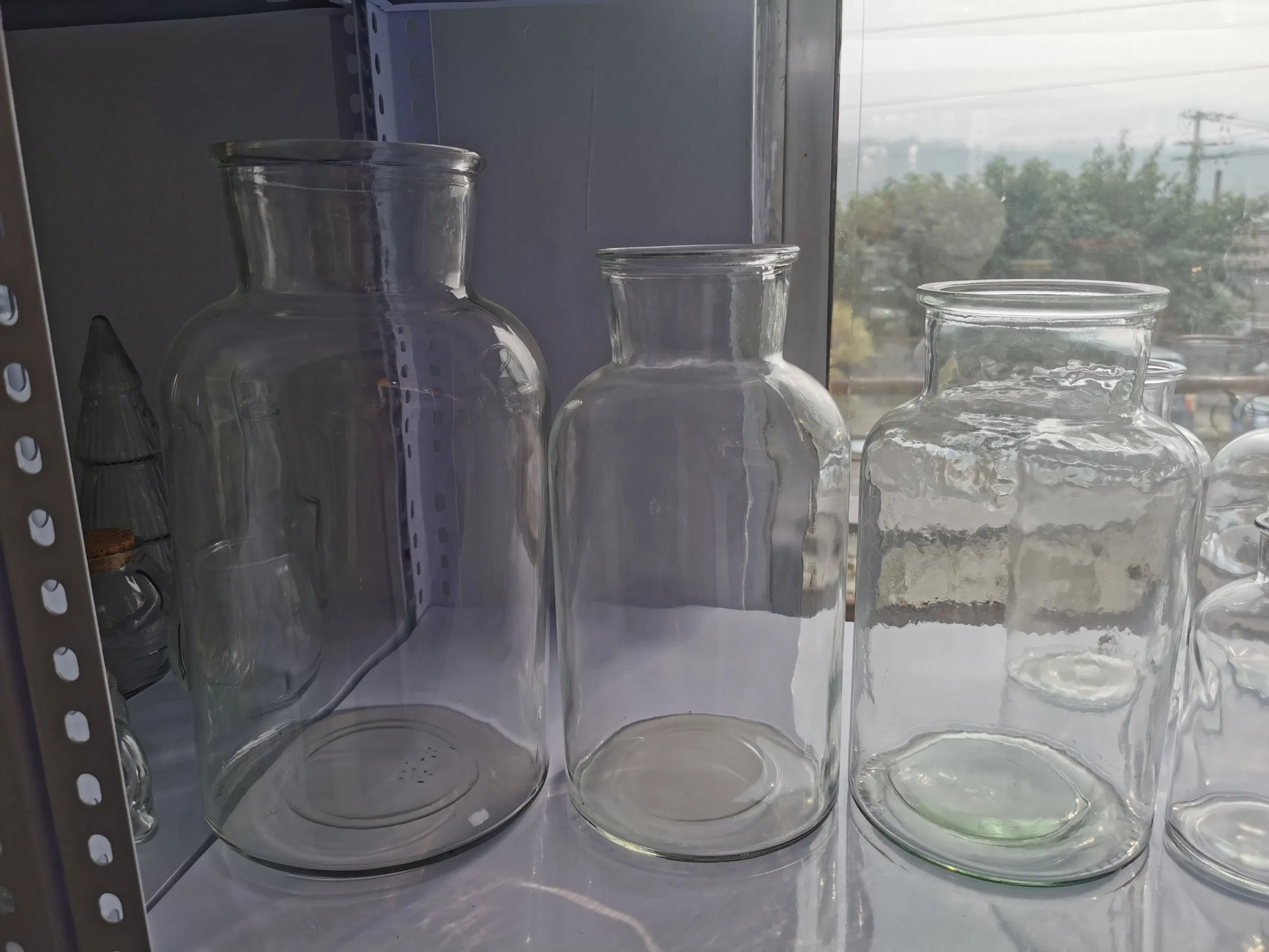 Multi Sizes 650ml/1000ml/1300ml Glass Storage Jars Set with Airtight Ceramic Lid