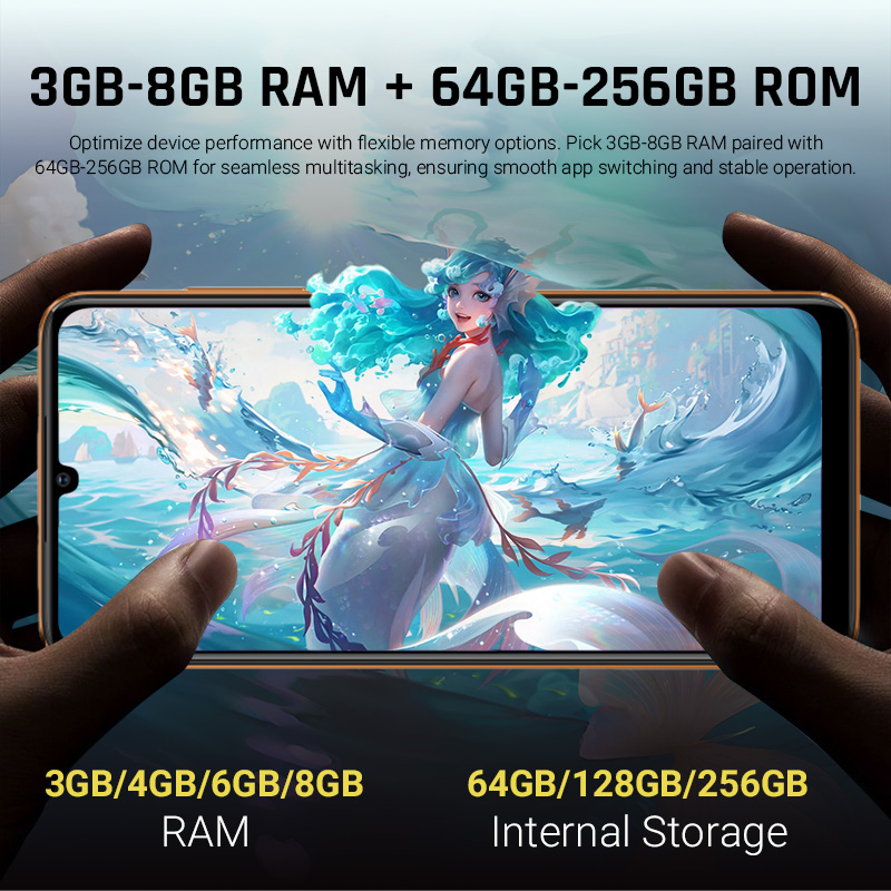 6.7" Sc9863 CPU 4G LTE HD IPS Android16 OS Removable 4000mAh Battery Smart Phone